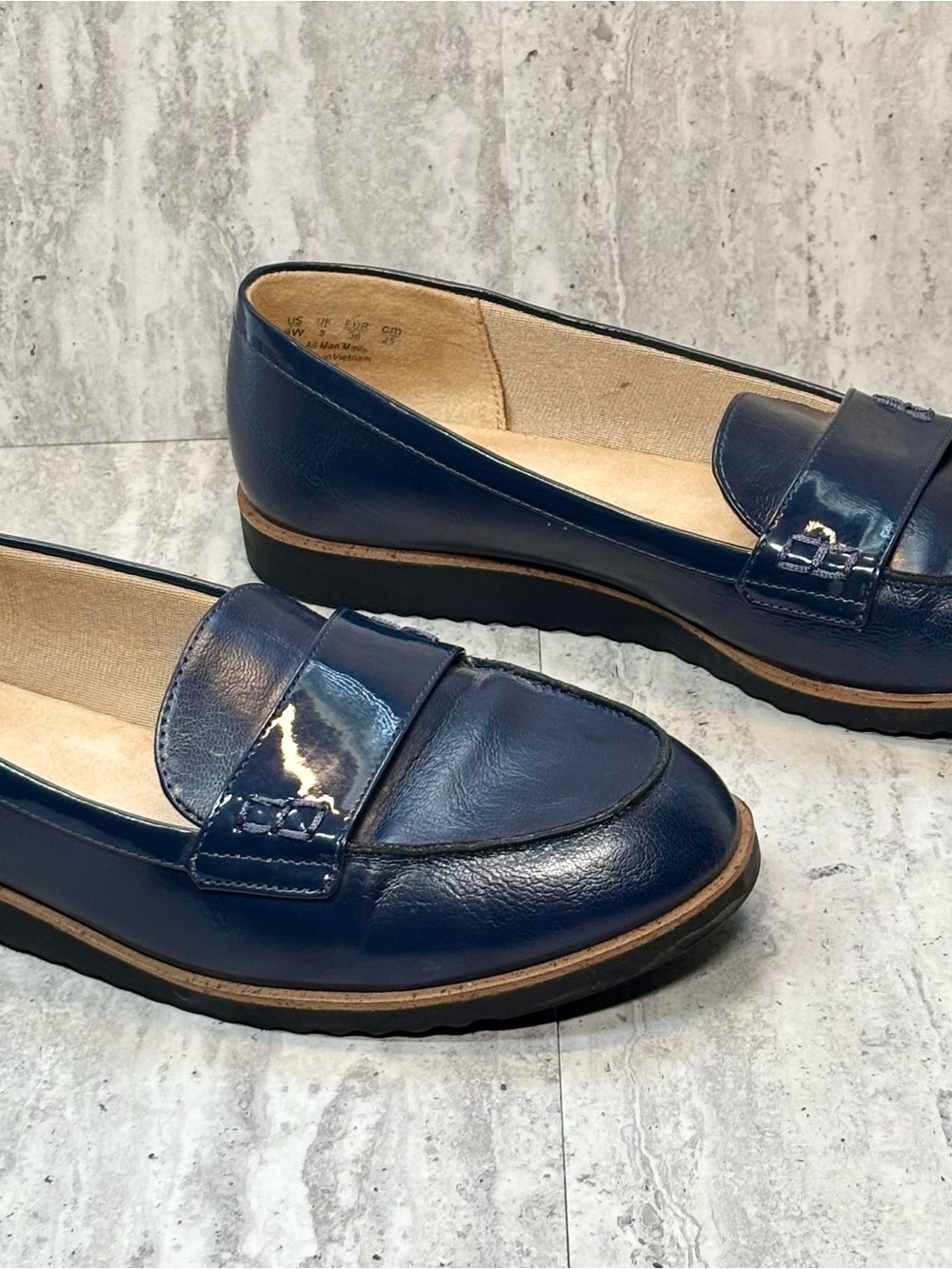 Life Stride Velocity 2.0 Navy Blue Flats Slip Ons Loafers Sz 8W - Picture 5 of 7